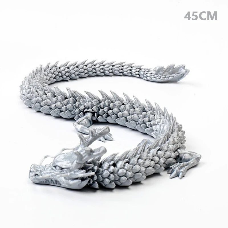 3D Printed Dragon Feathered Wyvern Dragon Articulated Fidget Dragon Home Office Decor Desktop Pet Desk Toy