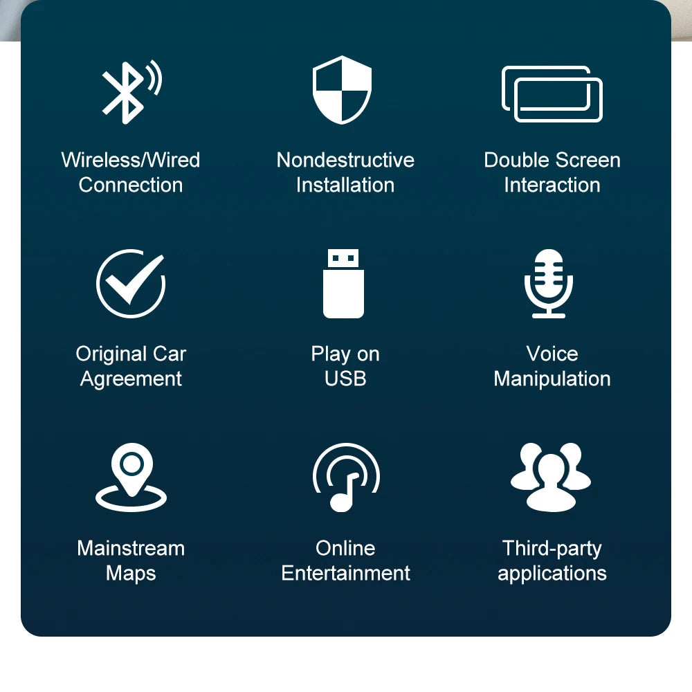 Wireless CarPlay for Lexus ES 2014-2019, with Android Auto Mirror Link AirPlay Car Play Functions