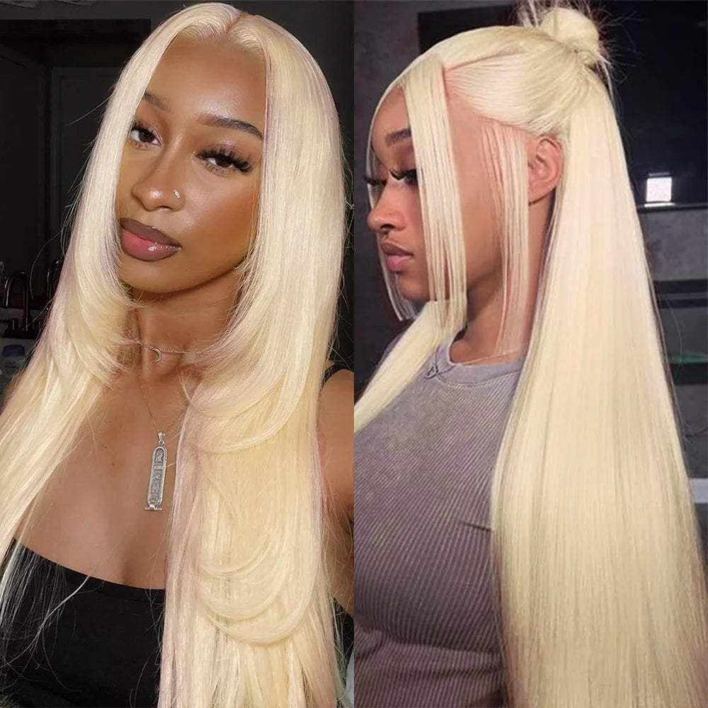 52 Inch 613 Blonde HD Lace Frontal Wig Human Hair Wigs 13x6 200 Density HD Transparent Lace Front Human Hair Wigs For Women