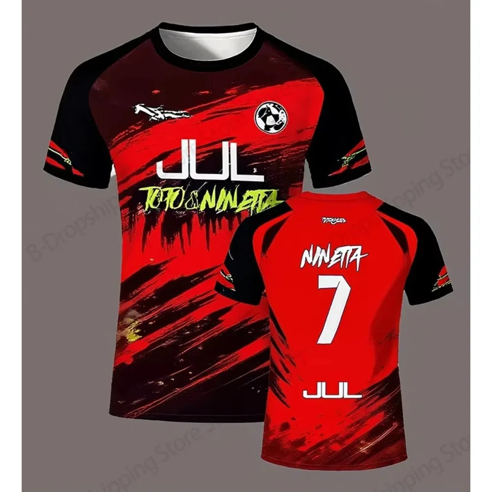 Jersey 90 minute JUL MM8 Football 3d Print T-shirt Men Women Fashion Short Sleeve Tops Tees Sports Tshirt Y2k Clothing New 2025