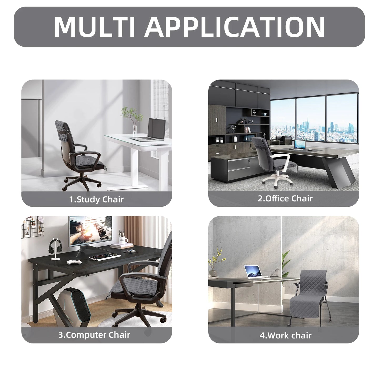 1pc Waterproof,Oil-Proof And Dust-Proof Chair Covers For Office Chairs,All-Season Universal Diamond-Grid Chair Cushions