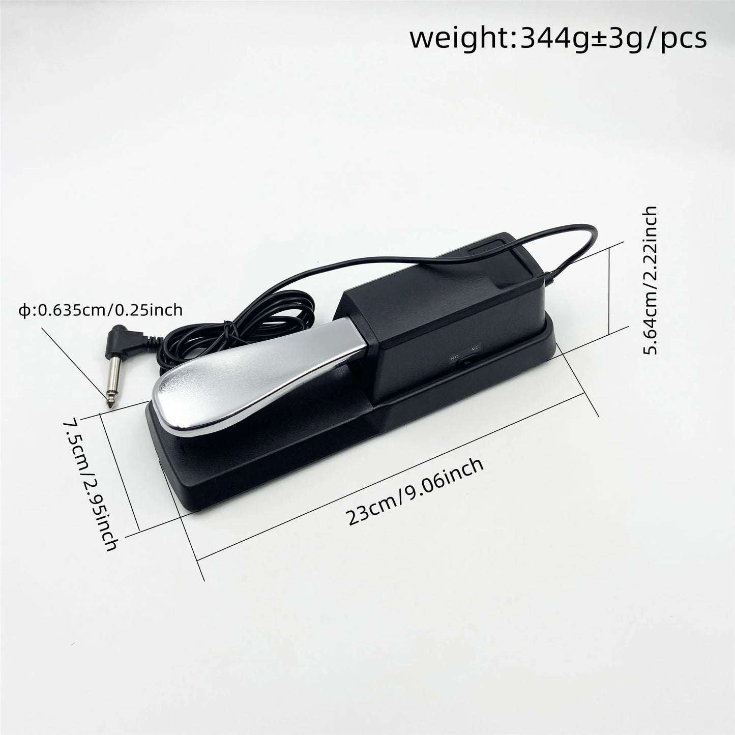 Piano sustain pedal, electric piano foot pedal, synthesizer foot pedal, electronic organ digital synthesizer switch foot pedal