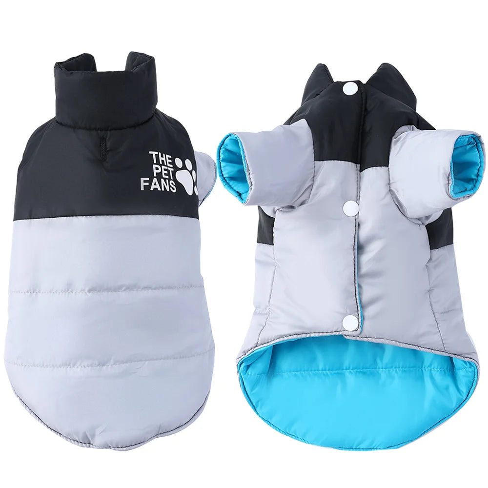 Warm Dog Clothes in Winter for Small Medium Cat Dogs Reversible Waterproof Pets Outfits Solid Puppy Sphynx Chihuahua Pug Apparel