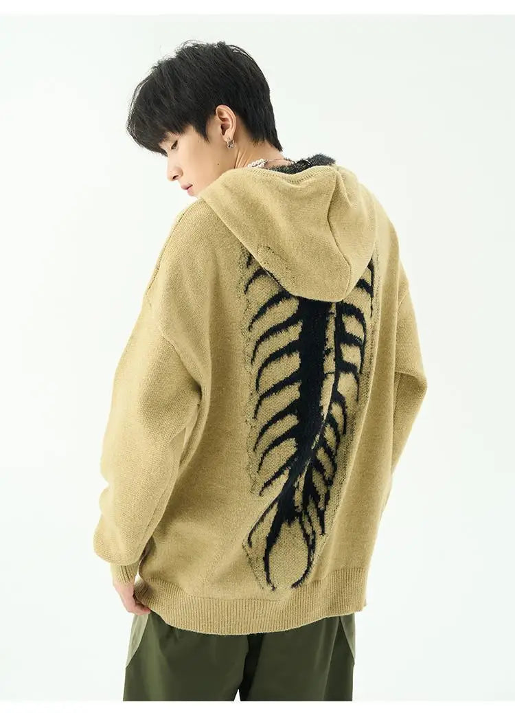 Slouchy hooded sweaters for men in winter American knitwear sweater port vibe small crowd high street lovers sweater trend top