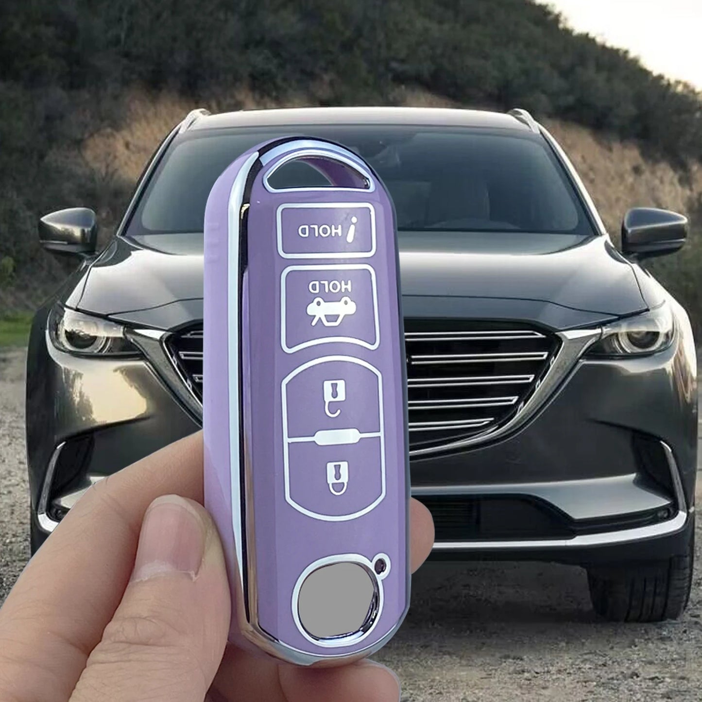Key Fob Cover Case Compatible with Mazda 3/6/8 Miata MX-5 CX-3 CX-5 CX-7 CX-9 RX-8 Atenza Accessories Shell Protector