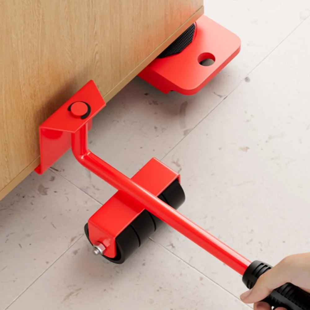 1Set Heavy Duty Furniture Lifter Mover Roller with Wheel Bar Moving Device Lifting Helper Furniture Moving Transport Tool