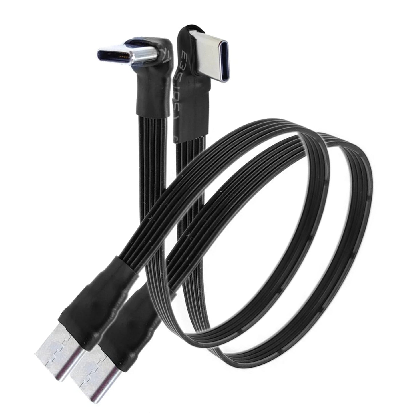 5CM 10CM 20CM 30CM 50CM 100CM USB 2.0 Type C to Type C Extension Cable 90° Adapter FPC FPV Band Flat USB C Cable 3A 5CM-100CM