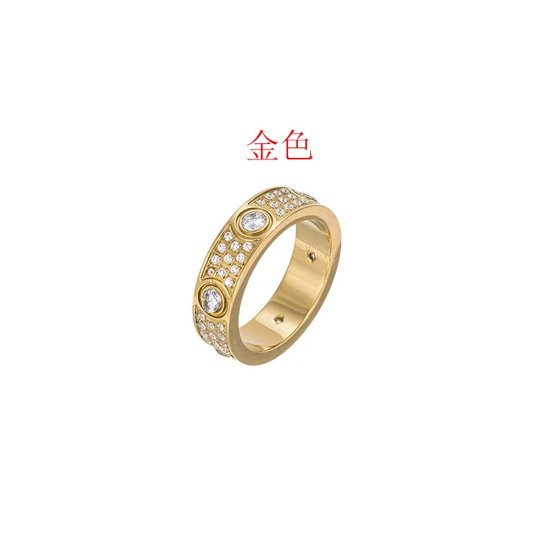 luxury jewelry Titanium steel couple love ring babysbreath Rings Women's jewelry trending accessories