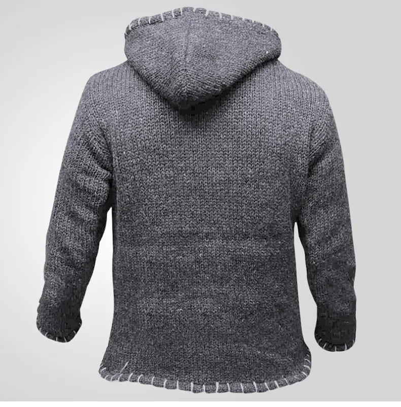 Pullovers Men Sweatshirts Sweaters Pockets Casual Loose Splice Hooded Knitted Drawstring Regular Thick Tops Autumn Winter