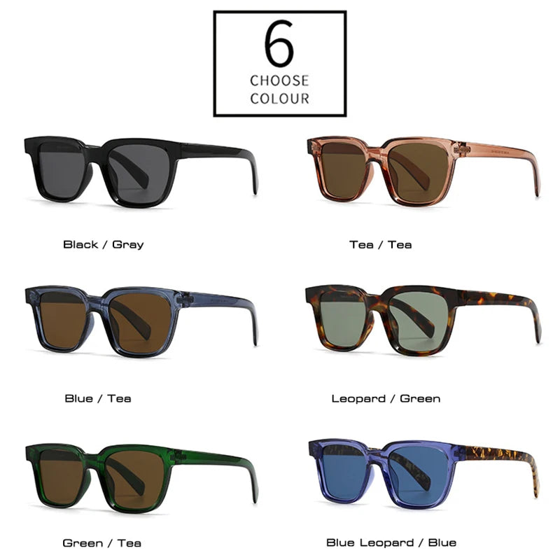 SHAUNA Retro Square Sunglasses Women Shades UV400 Fashion Men Trending Sun Glasses