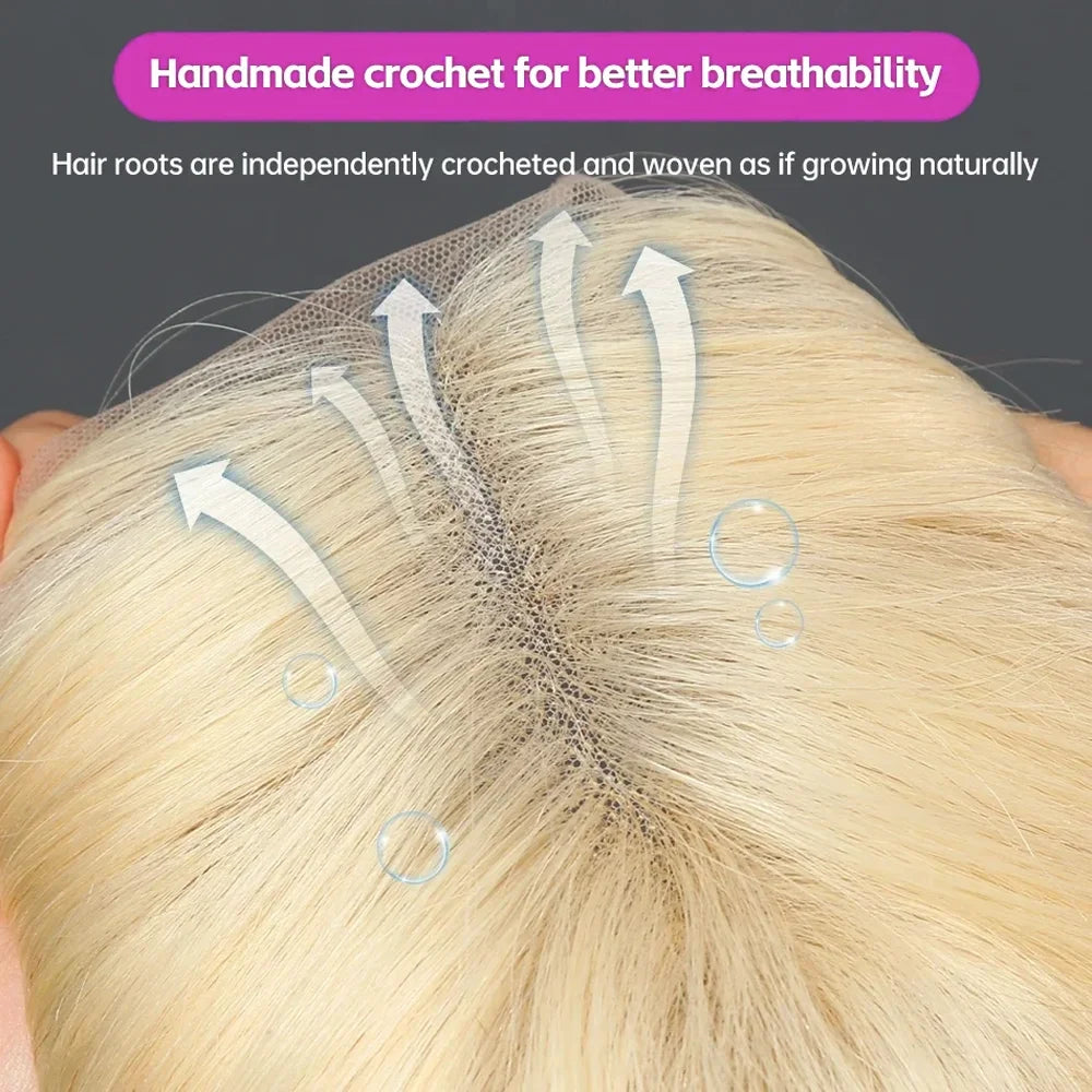 52 Inch 613 Blonde HD Lace Frontal Wig Human Hair Wigs 13x6 200 Density HD Transparent Lace Front Human Hair Wigs For Women