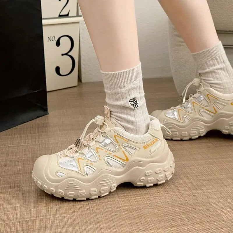 Woman Footwear Sneakers Athletic Sports Fashion 2025 H Deals Comfortable and Elegant New High Quality Dad Shoes for Women Light