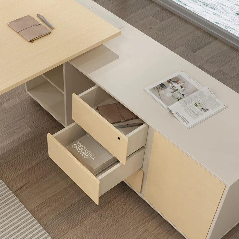 Modern Pc Laptop  Working Table Executive Office Desk With Cabinet Single Computer Desk for Office