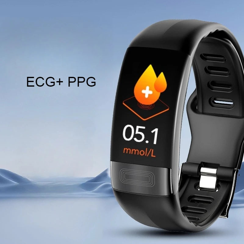 Elderly Smart Bracelet Health Tracker ECG Blood Pressure Body Temperature Waterproof Multi Functional Bracelets Suitable Android