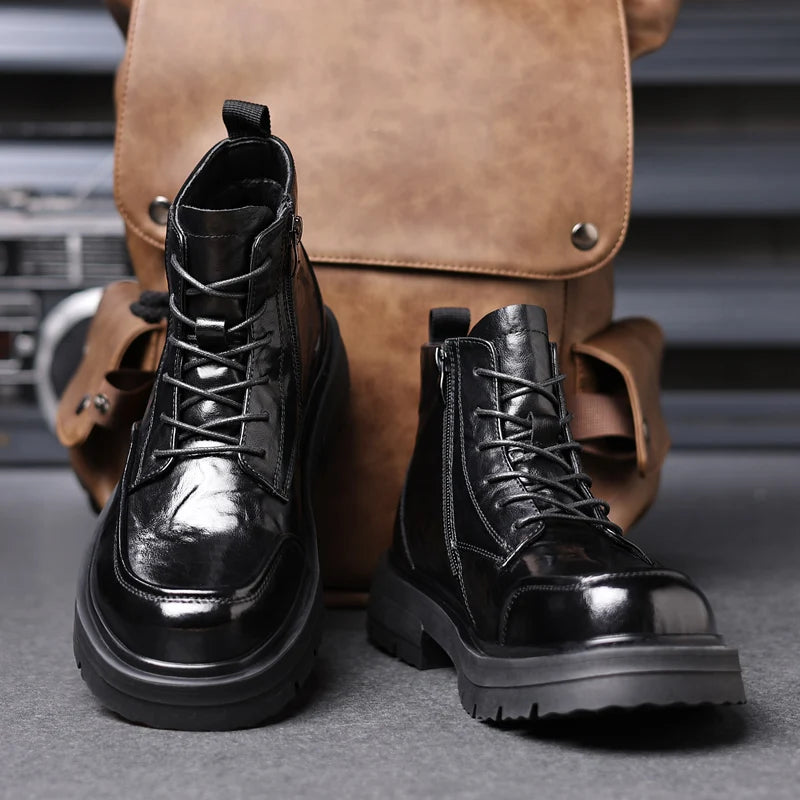2025 Autumn Boots Men's British Style Workwear Shoes Casual Popular Men's And Women's High-Top All-Match Men's Shoes