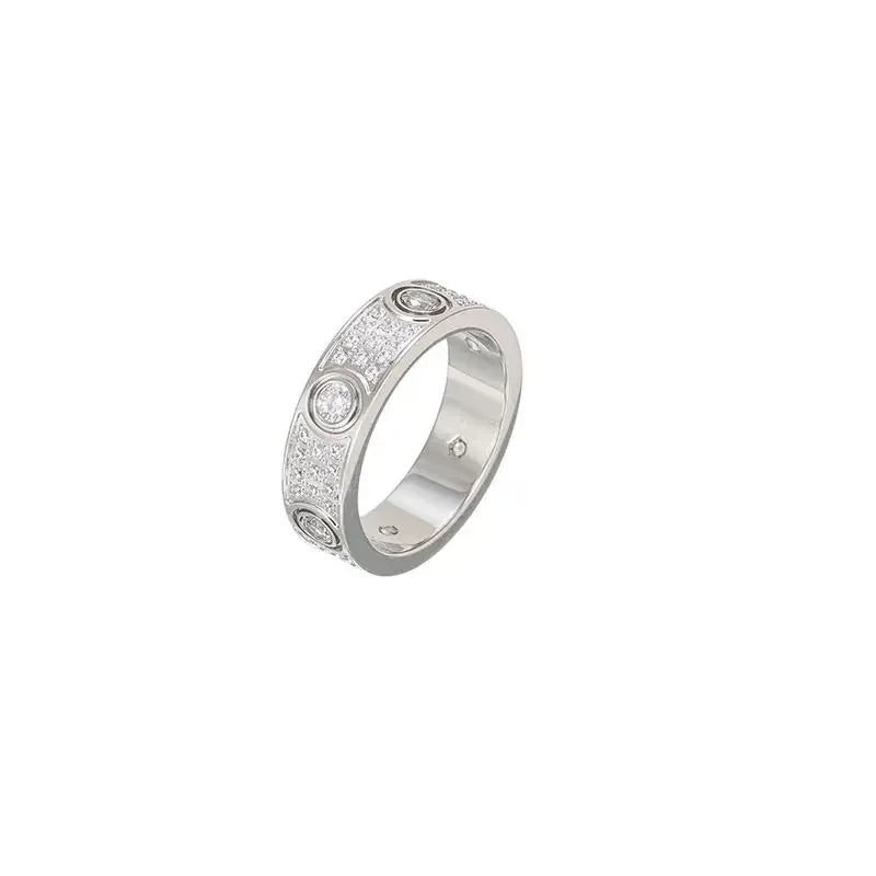 luxury jewelry Titanium steel couple love ring babysbreath Rings Women's jewelry trending accessories