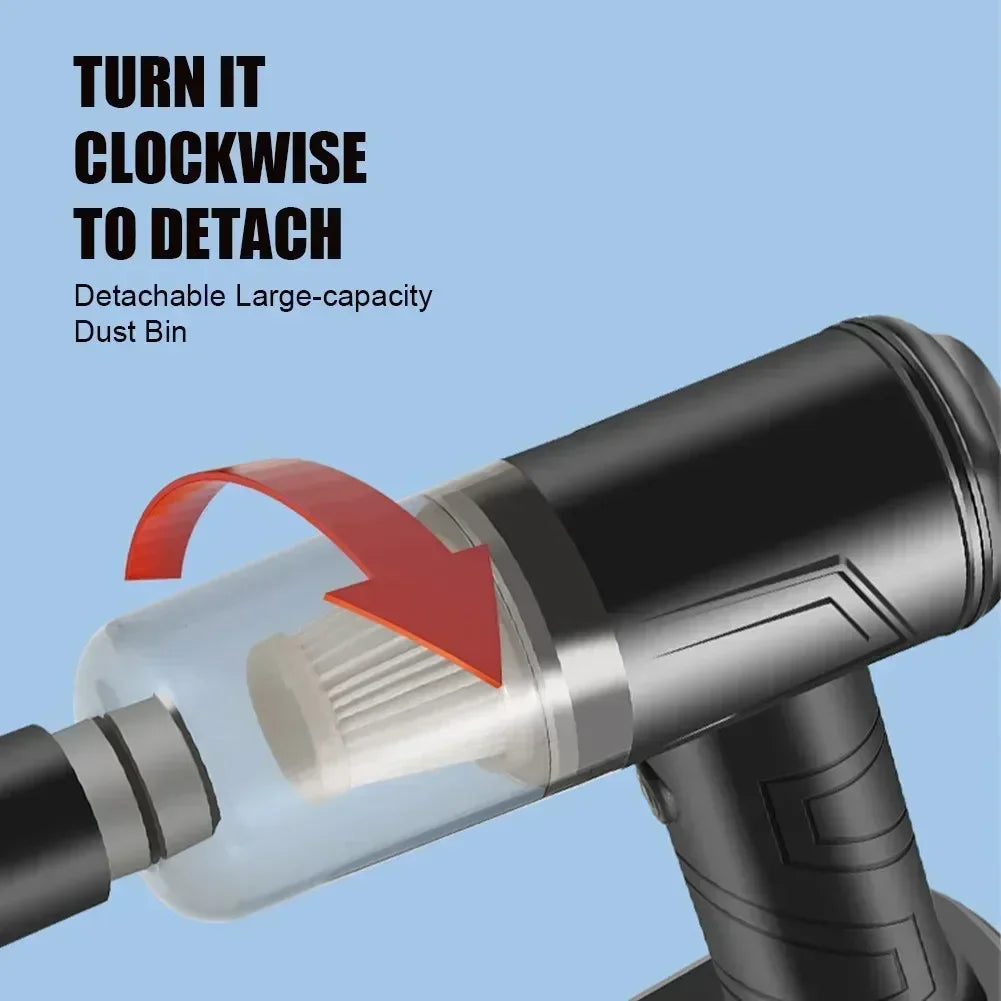 1PCS 300W Wireless Car Vacuum Cleaner Portable Handheld Car Cleaning Machine Rechargeable 12000PA Strong Suction Vacuum Cleaner