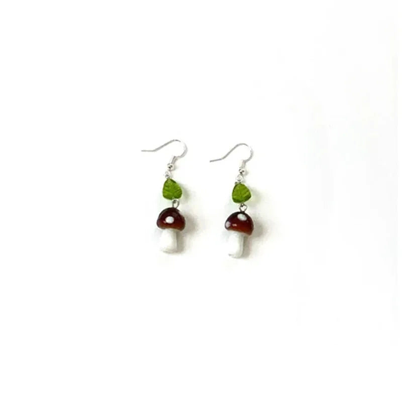 Mystical Mushroom dangle Earrings Cute women 2022 trending earrings fashion