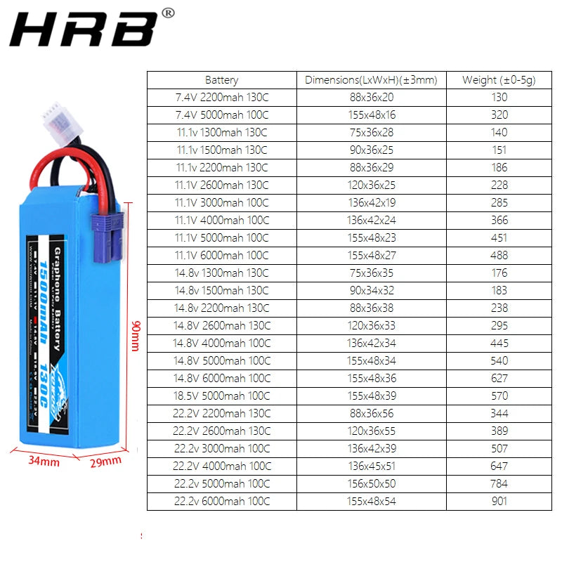 1PCS Yowoo RC Graphene Battery Lipo 2S 7.4V 3S 11.1V 4S 14.8 5S 18.5V 6S 22.2V 5000mAh 3000mah 2200mah 100C XT60 Car Helicopter