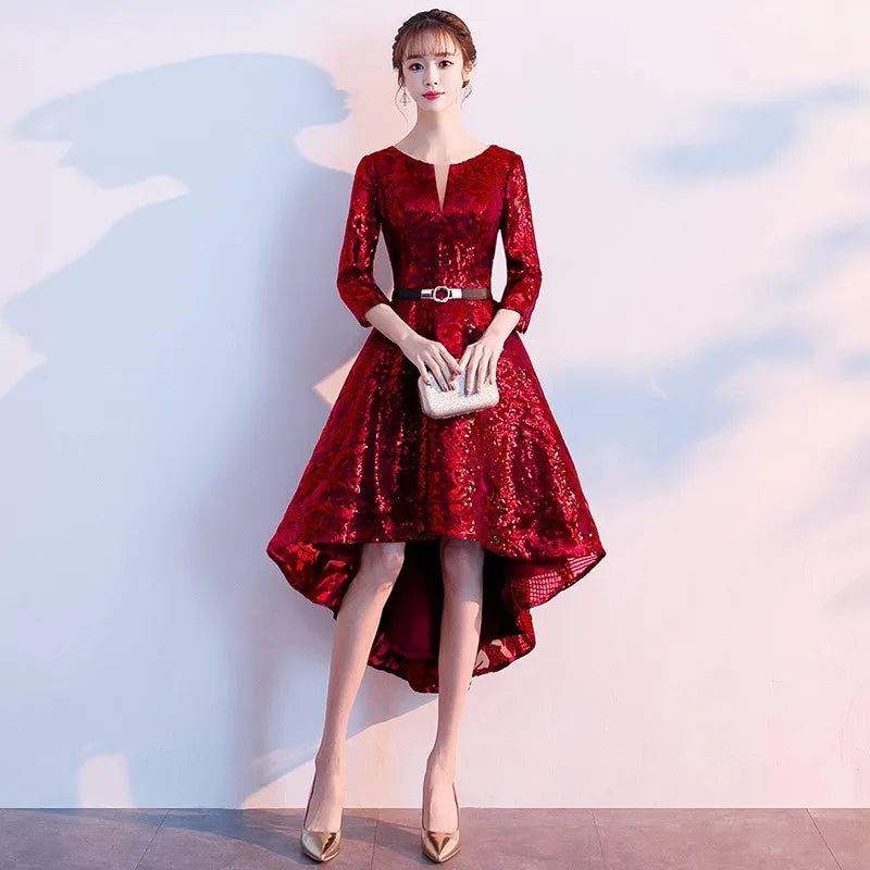 Blue Evening Gown for Women, with A High-end and Niche Temperament, Suitable for The Host's Dress At The Annual Meeting