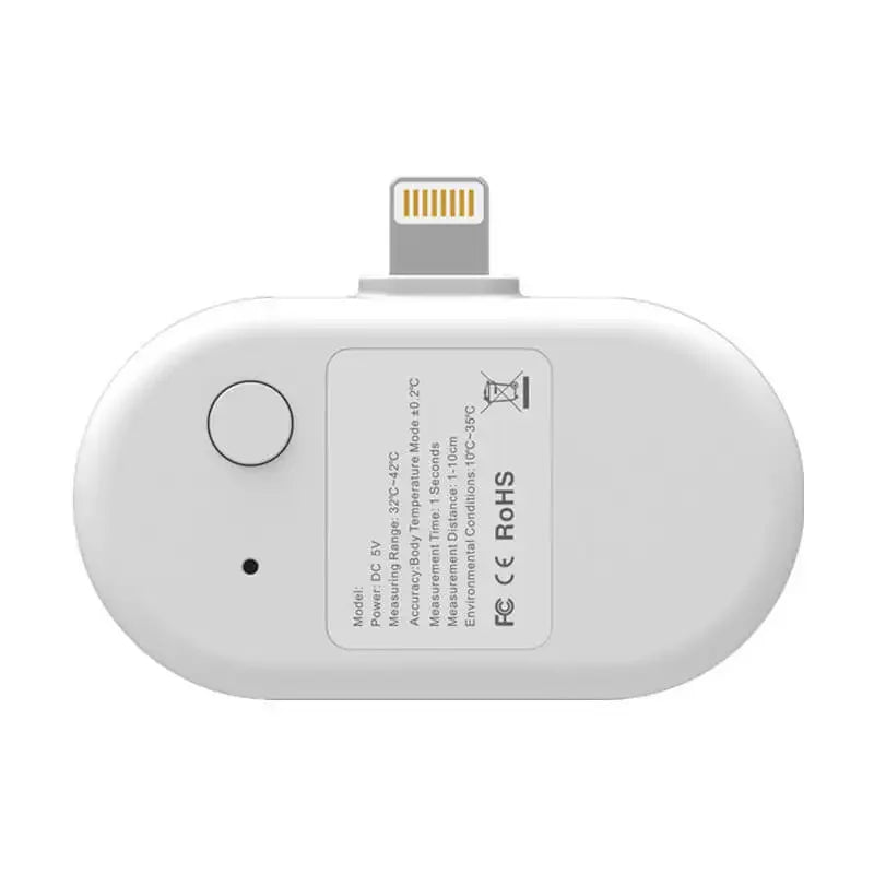 Newest iPhone plug Gadget Digital Thermometer Outdoor Mini Cell Phone Thermometer Infrared Non-contact Portable Temperature
