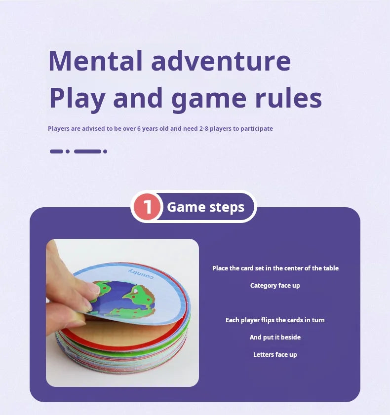 Children's Toys Spell English Word Game Card Quickly Say Words Interactive Board Game English Literacy Card