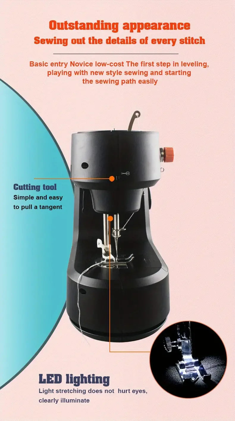 High End Household Small Electric Sewing Machines for Clothing Sewing Tools Portable Electric Sewing and Edge Locking Machines