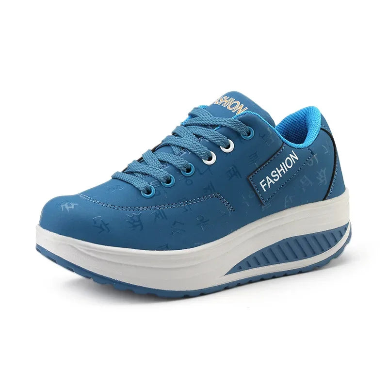 Women's Shoes Outdoor Casual Shoes Autumn Fashion Platform Vulcanized Shoes Flat Sole Walking Shoe Plus Size Lace-up Sneakers