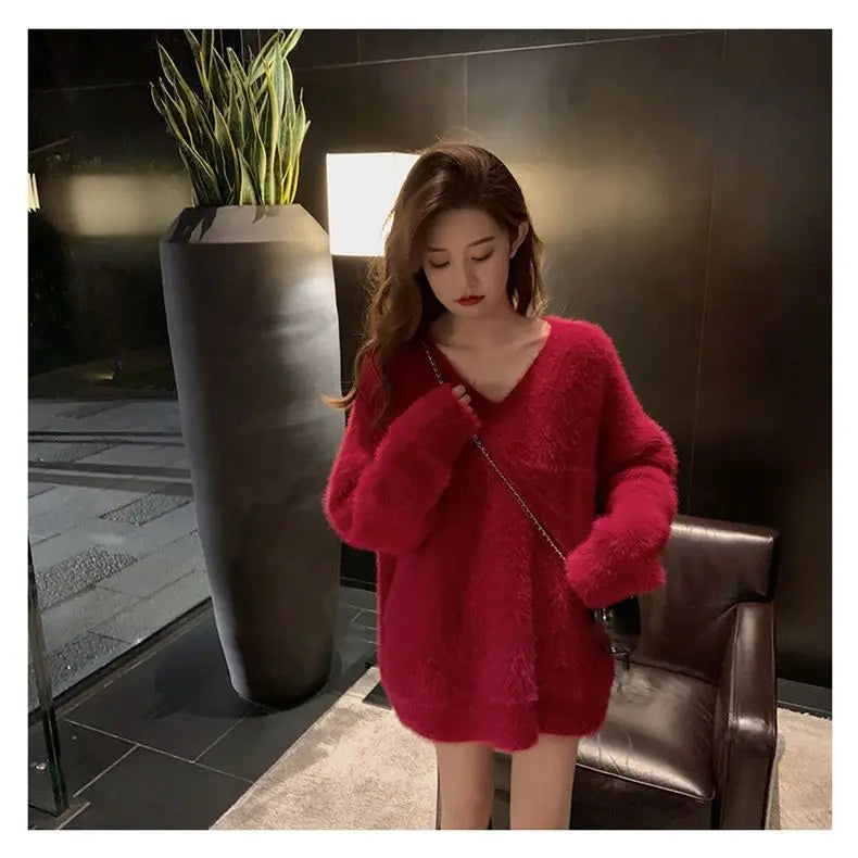Pullovers Women Tender Loose Harajuku Chic Stylish Femme Korean Style Student Soft Elegant Aesthetic All-match Friends Casual