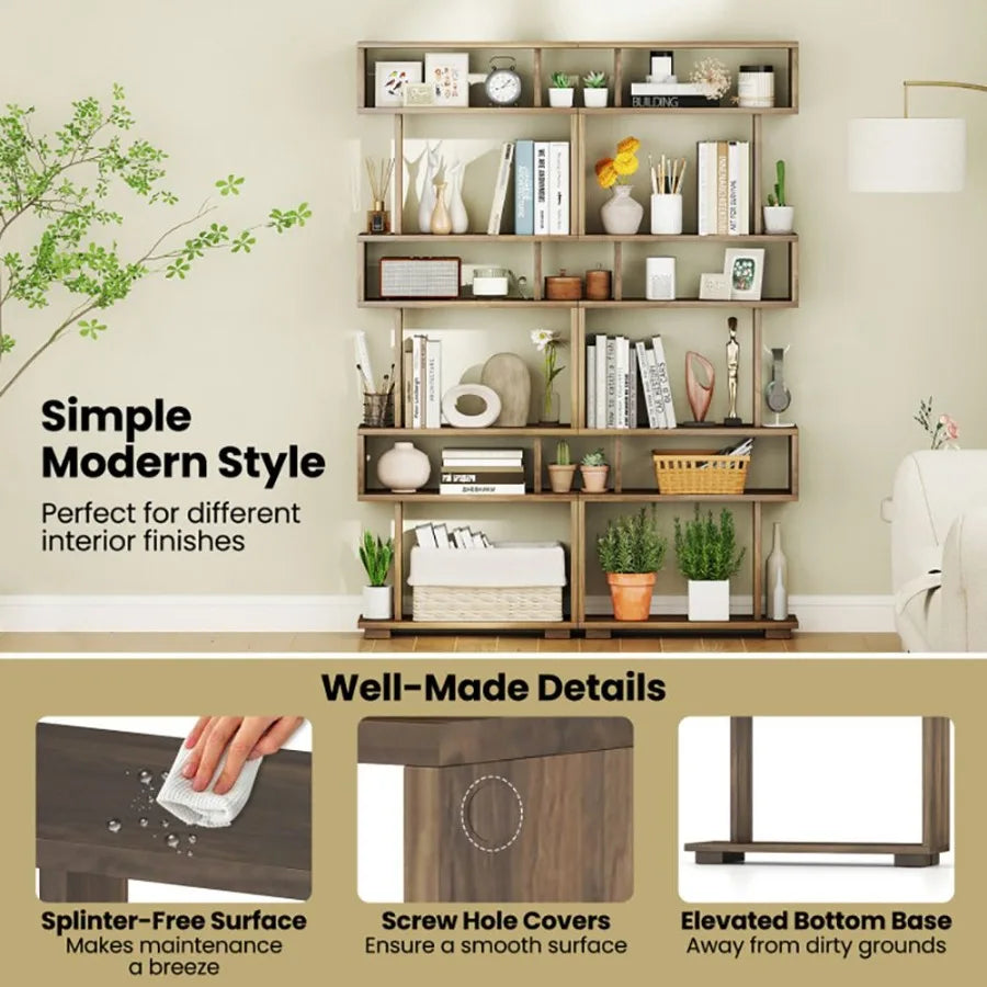 6Tier Bookcase with AntiTipping Kit