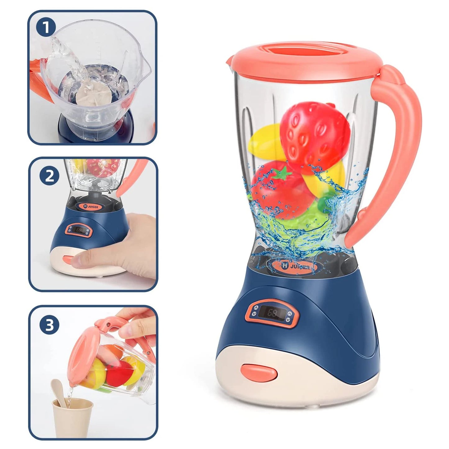 Kitchen Home Appliances Kids Pretend Play Set Toy Household Coffee Maker Mixer Toaster Vacuum Cleaner Playset for Children Gifts