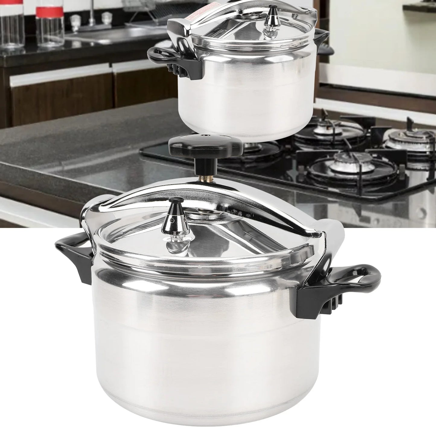 Pressure Cooker Professional 7L Large Capacity Efficient Safety non Coating Double Ears Aluminum Pressure Canner for Gas Stove