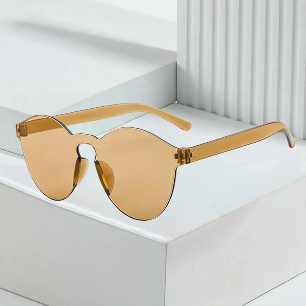 One-piece Frameless Sunglasses Women  Fashion Gradient  Sun Glasses Trending Eyewear