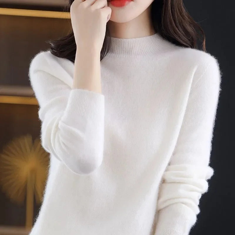 Womens Sweaters 2023 New Fashion Turtleneck Sweater Women Soft Knitted Ladies Sweater Winter Tops Pullover Jumpers Ladies
