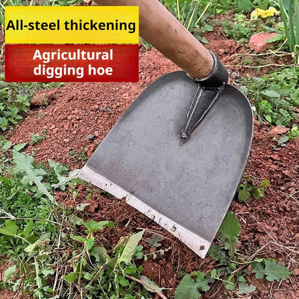 Garden Hoe Household Outdoor Farming Tools Forging Weeding Hoe for Digging Soil Planting Vegetables Flowers