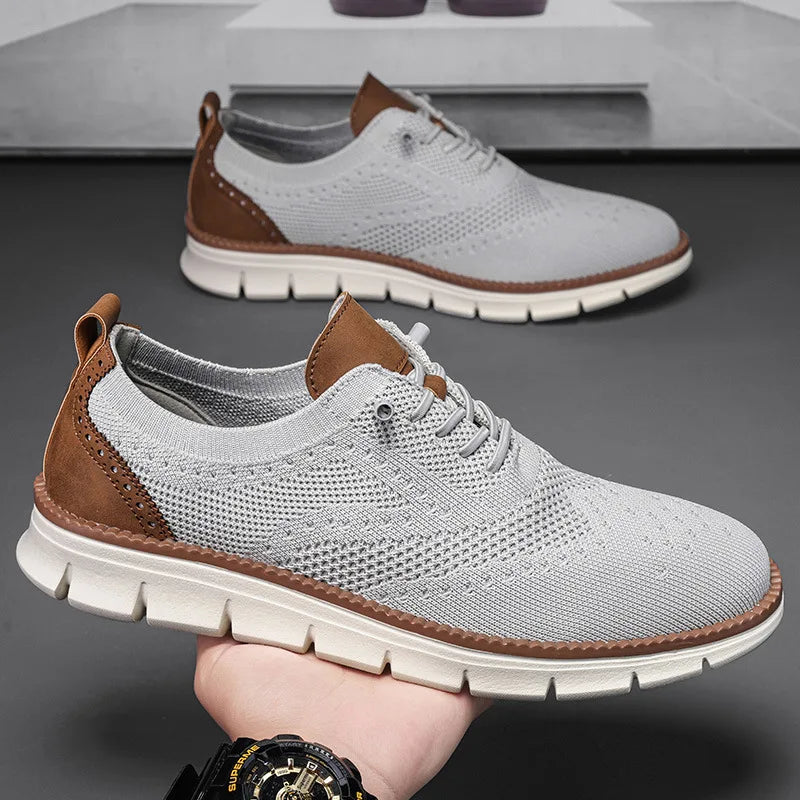 Men Casual Shoes Breeze Stylish Oxfords Fashion Formal Business Urban Breathable Shoes for Male Non Slip Dress Sneakers for Man