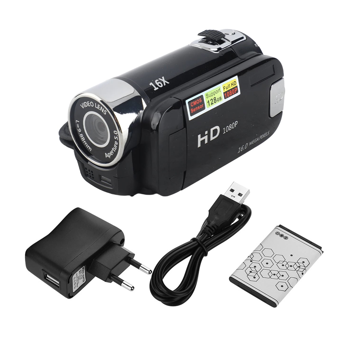 DV Camera Digital Camcorder HD Video Camera Full HD Rotation 16X High Definition Digital Camcorder Video DV Camera Digital DV