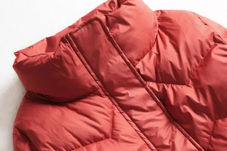 Winter Warm Coat Women's Fashion New Solid Color Hood Filled Down Cotton Coat Women's Clothing Winter Jacket Women 2023