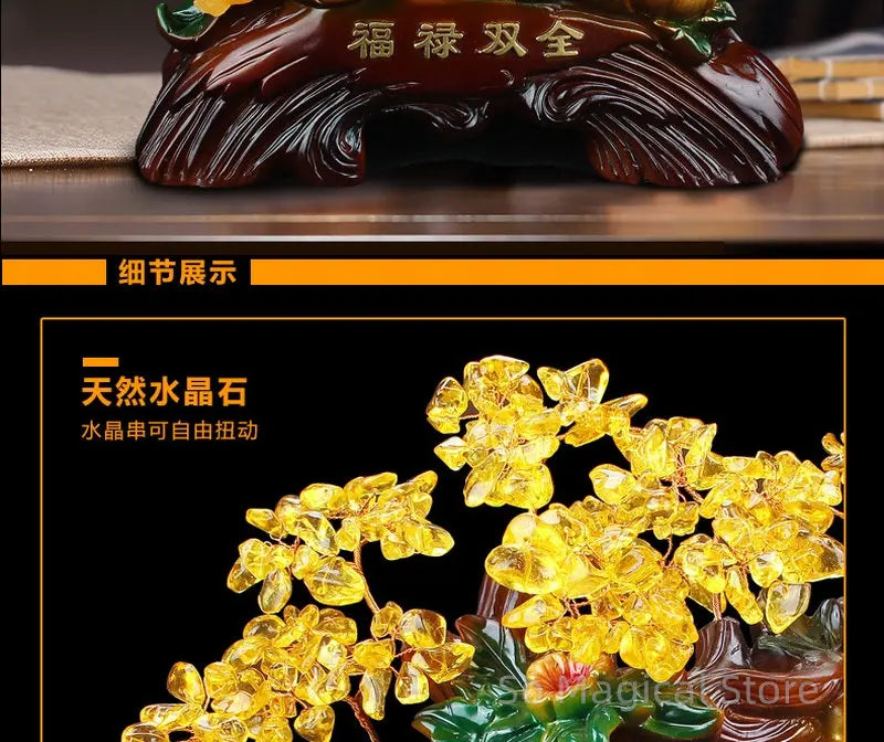 Gourd Ornament Table Decorations Home Bring Good Luck Fortune Living Room Feng Shui With Bring Wealth Gift