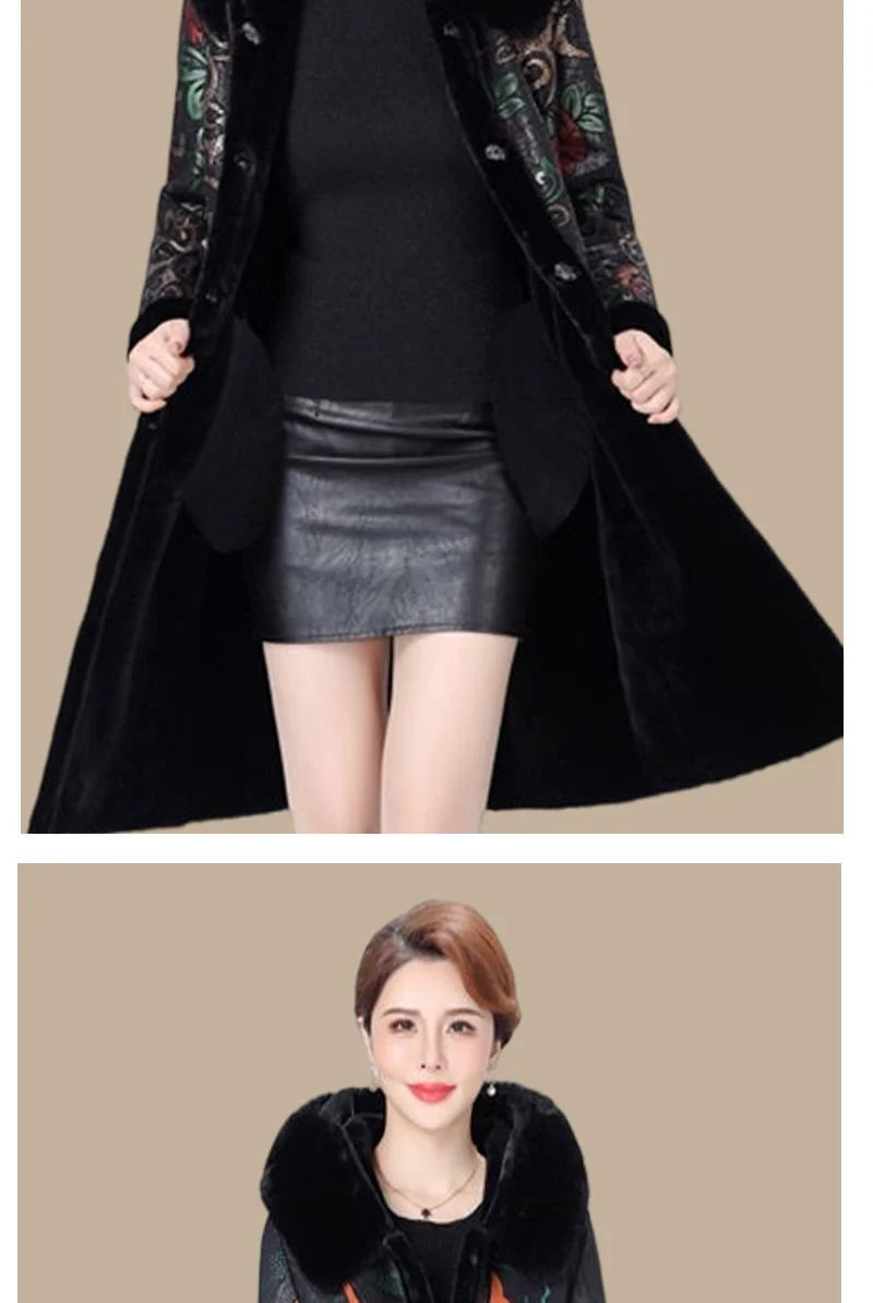 Fur Coat For Women Wearing Both Sides and Fur Integrated Coat 2023 New Loose Mother's Clothing Thickened and Warm Long Coat For