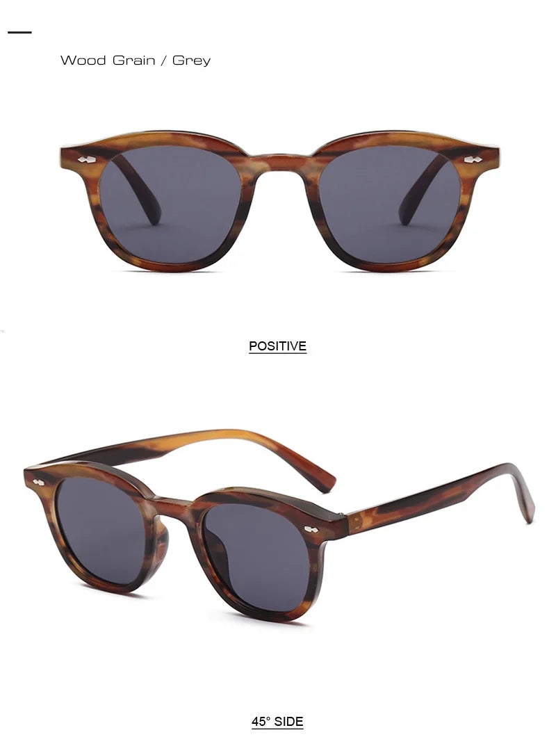 SHAUNA Ins Popular Trending Small Round Sunglasses Fashion Nail Glasses UV400