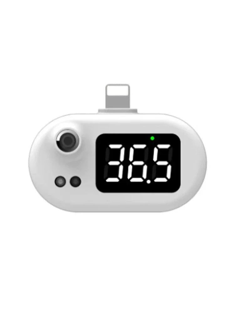 Newest iPhone plug Gadget Digital Thermometer Outdoor Mini Cell Phone Thermometer Infrared Non-contact Portable Temperature