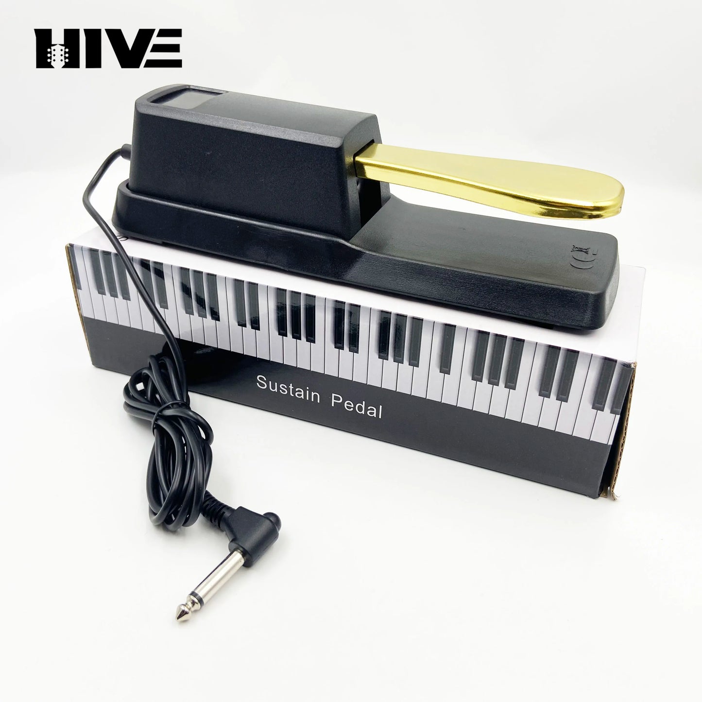 Piano sustain pedal, electric piano foot pedal, synthesizer foot pedal, electronic organ digital synthesizer switch foot pedal
