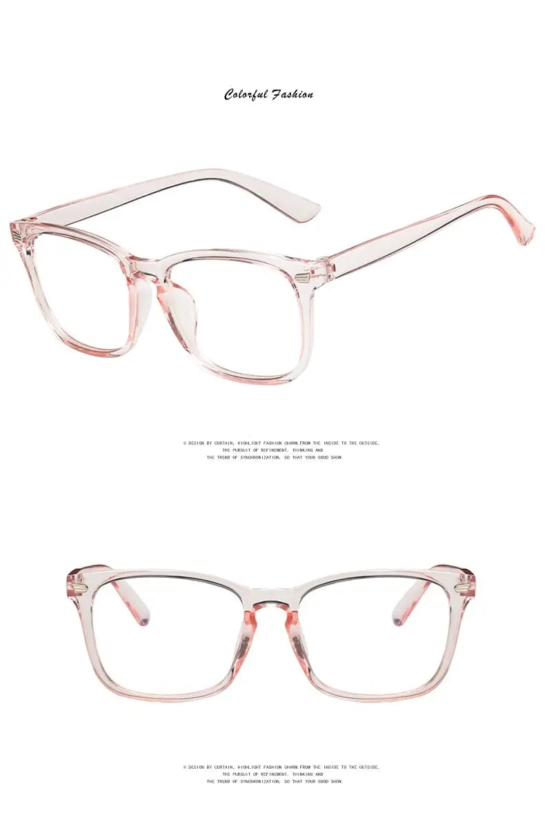 Blue Light Blocking Glasses Fashion Square Fake Eyelasses Anti Uv Ray Computer Gaming For Women And Men