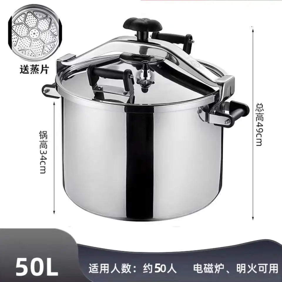 2025 New Pressure Cooker - 8L Commercial Stainless Steel Explosion-Proof Design for Gas & Induction Cooktops, 100KPA Fast Cookin