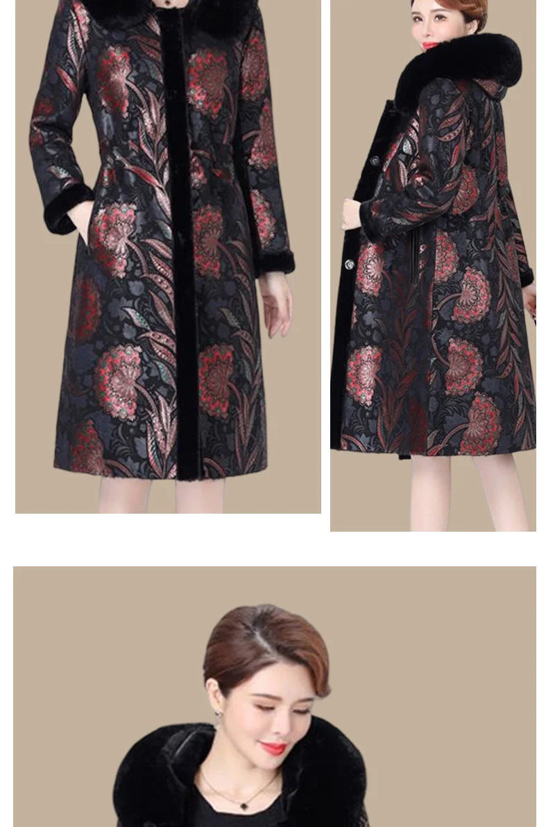 Fur Coat For Women Wearing Both Sides and Fur Integrated Coat 2023 New Loose Mother's Clothing Thickened and Warm Long Coat For
