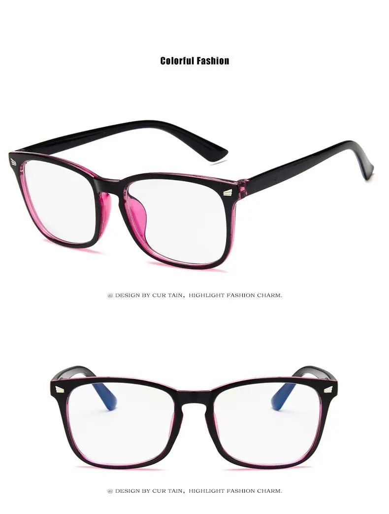 Blue Light Blocking Glasses Fashion Square Fake Eyelasses Anti Uv Ray Computer Gaming For Women And Men
