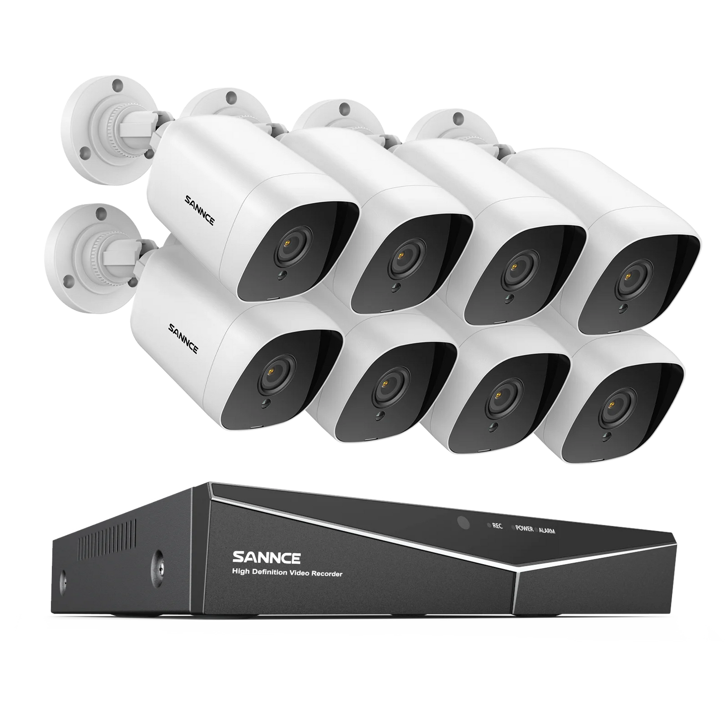 SANNCE 8CH 1080P Lite DVR CCTV System 4/8pcs FD 2.0MP Security Cameras IR Outdoor IP66 Video Surveillance Kit Motion Detection