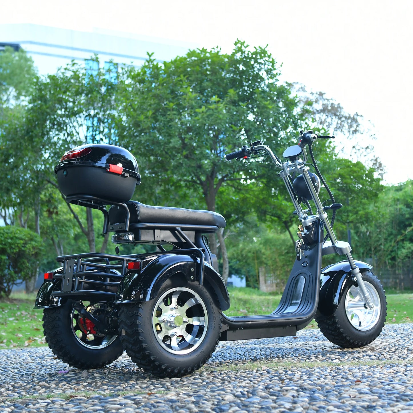 Adults 3 Wheel Electric Scooter 3000W Motor Max Speed 40KM/H Max Load 200KG 18 Inch Off Road Fat Tire Electric Motorcycle