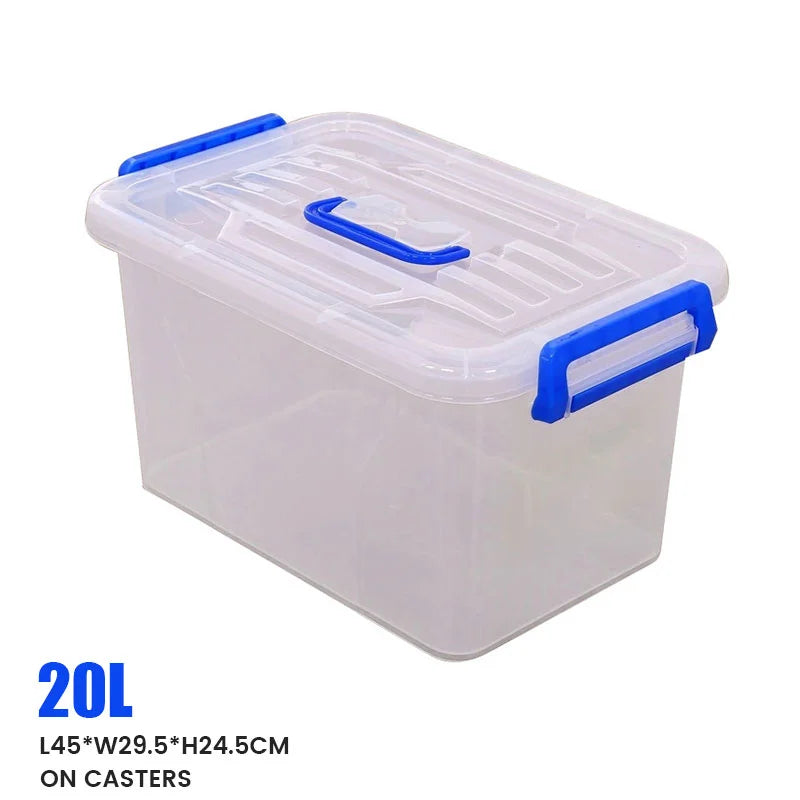 Storage Box with Lid Organizer Box Stackable Storage Trunk Storage Container Closet Organizer with Wheels Home Organizer